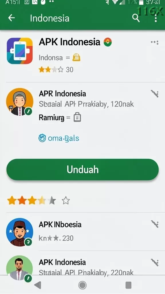 Cuplikan layar CATOTO — menu navigasi