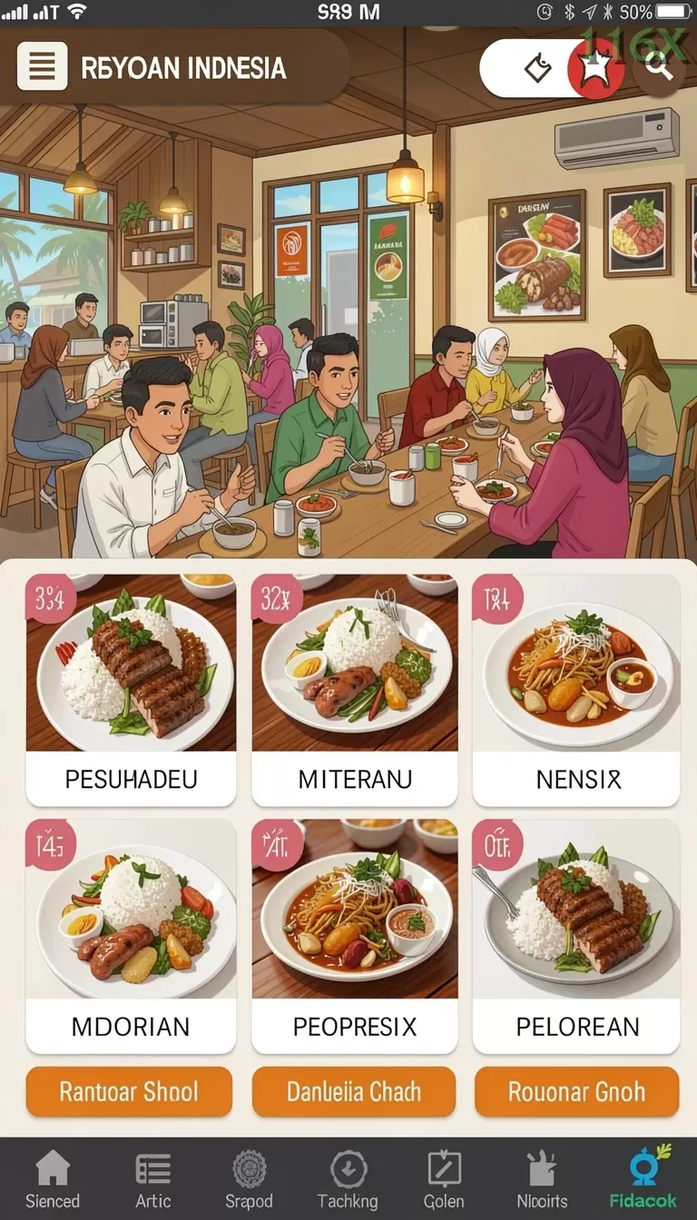 Cuplikan layar ID777 — menu navigasi